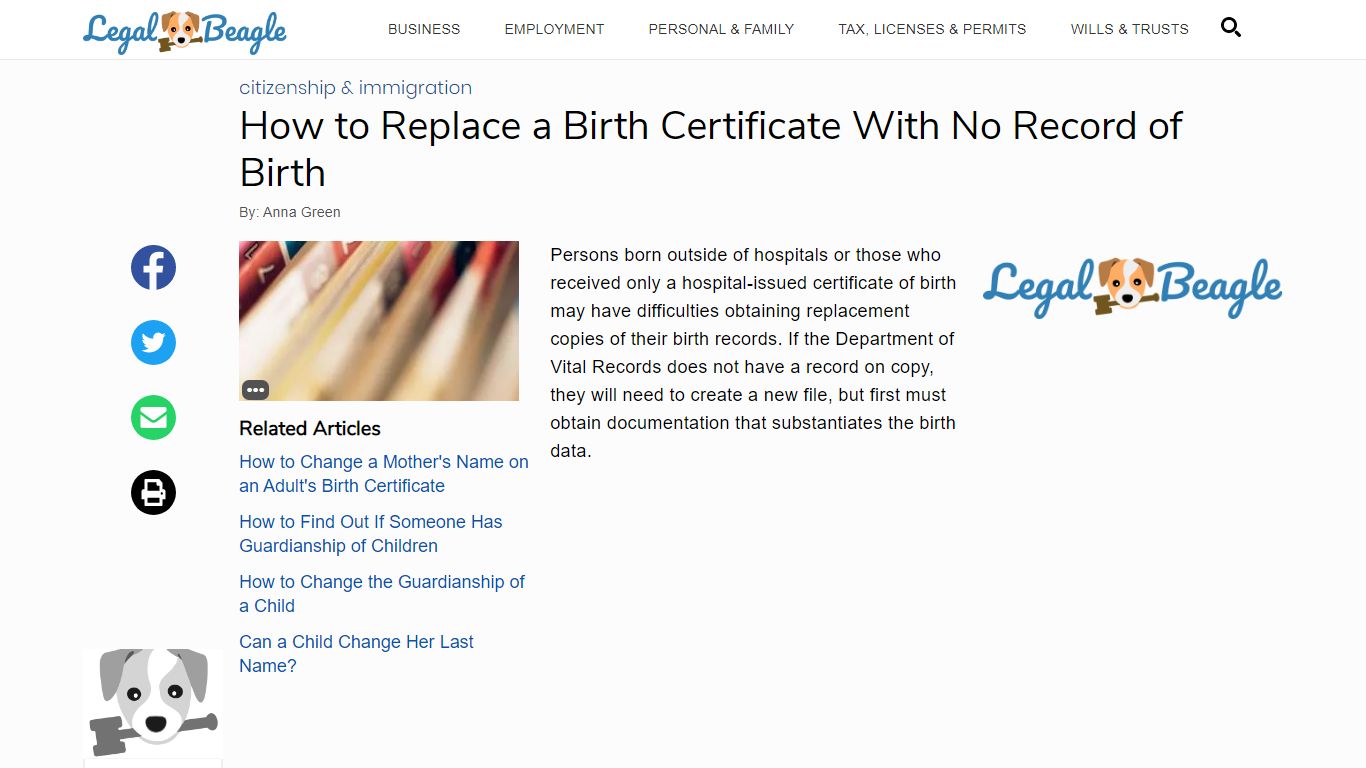 How to Replace a Birth Certificate With No Record of Birth